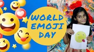 How to draw simple yummy face emoji😋/WORLD EMOJI DAY