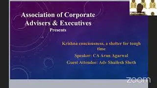 ACAE@ 11 am  | CA  Arun Kr Agarwal | Krishna Consciousness | 29-03-2020