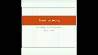 Event marketing presentation
