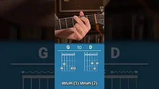 Quick Tips for G to D Chord Transition on Guitar 🎸 #guitarlesson #guitareducation #guitar