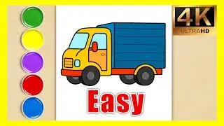 🚛 Easy Truck Drawing Tutorial for Kids || Step by Step Easy Art for Kids || Drawing truck ✏️🎨