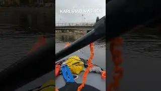 Paddling in 100 cities: Karlstad, Sweden, kayaking under the bridge (Itiwit X500 Strenfit)