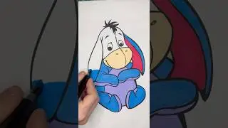 Coloring I-Aah ASMR #asmrsound #drawing #coloring #relaxingvideos #art #coloringchannel #asmr