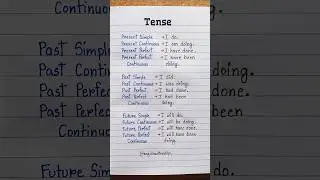 Tense - 12 types  ✅️💯 #english #education #grammar #englishtips #tence