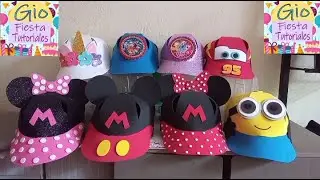 Gorra de fomi *DIFERENTES PERSONAJES* #gorras #gorrasdefomi #diy #fiestasinfantiles