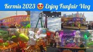 Enjoy come with me & family funfair vlog | Cloudy day | Kermis 2023 in Rotterdam | Part 1