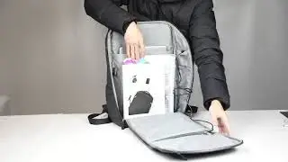 Dual Laptop Expandable Backpack USB Men Waterproof Antitheft Business Travel Bag