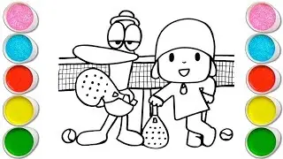 Pocoyo as a Dentist Drawing, Painting & Coloring For Kids and Toddlers_ Easy Art