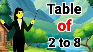 Table of 2 to 8 | 2 to 8 ka Table | 2 se 8 tak ka Table | 2 to10 | 2 to 5 | Math Table TV | 2 to 7
