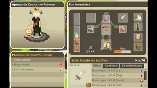 [Dofus Retro] Stuff Feca Feu - 46 Dommages Fixes - Ep&eacute;e Royale du Bouftou - Niveau 84