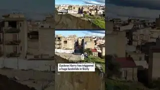 Town hangs on edge of precipice after Sicily landslide