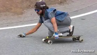 Longboarder Crashes into Guardrail