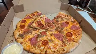 Meat Lovers pizza at Brews Brothers inside Harrah's Tahoe 