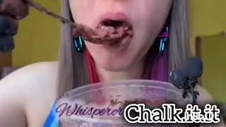 WHISPERER CRUNCH OLY #mukbang #nehacrunch#relaxingcrunch #satisfying#asmrvideo#wetchalkeating#eating