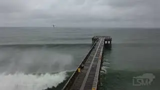 8-16-2021 Panama City Beach, Fl Tropical Storm Fred Empty beaches, waves, drone