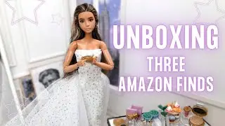Unboxing Three Amazon Finds for Barbie dolls.