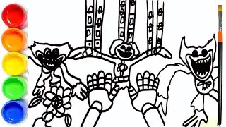 How to draw Poppy Playtime | Monster Huggy Wuggy, Nightmare Huggy Wuggy, DogDay | Poppy Playtime 3