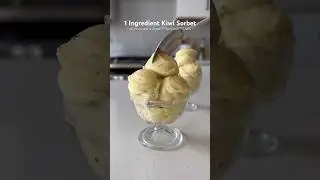 1 Ingredient Kiwi Sorbet #shorts