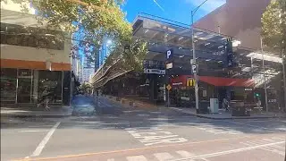 PT Victoria Yarra Trams Route 96 ride from Bourke St. Mall/Elizabeth St. to Queen St.(To S. Cross)