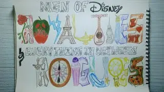 Drawing the Men of Disney | Coloured Pencil Cover Art with Hidden Symbols