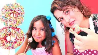 Minnie Mouse için gerçek donat tarifi! Çocuk oyuncakları ile mutfak oyunu