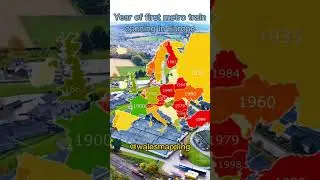 Year of first metro train opening in Europe #country #map #shorts