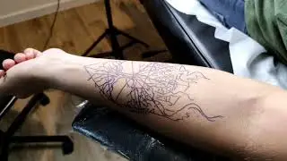 Nordic life tree Tattoo time lapse