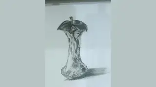 how to draw realistic half eaten apple |Hyperrealistic #art #youtube #artist #apple #artistic1902