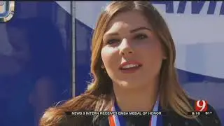 EMSA Gives Medal Of Honor To News 9 Intern For Saving Child's Life