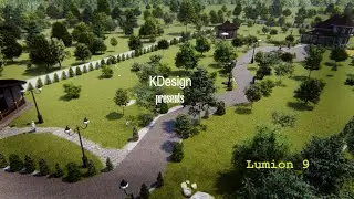 Villa project in the bright forest.