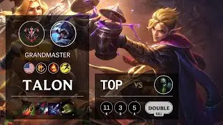 Talon Top vs Urgot - NA Grandmaster Patch 10.14