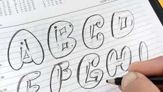 How to Draw Bubble letters for beginners