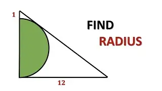 Half circle in a triangle. Find the radius.