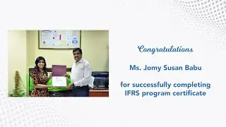 Ms. Jomy Susan Babu | IFRS | Experience Sharing video