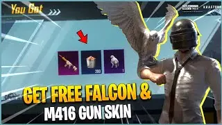 FREE FALCON COMPANION & M416 GLACIER ( TYPE ) SKIN | HOW TO GET FREE FALCON COMPANION IN BGMI