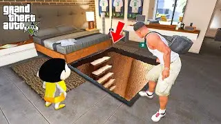 Shinchan and Franklin Going Inside Secret Basement of Franklin's Room in GTA 5!