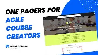 How to Create a Landing Page for Your Online Courses Fast | Great for Agile Course Creators