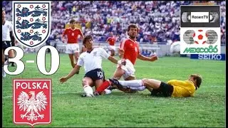 INGLATERRA 3-0 POLONIA / MUNDIAL M&Eacute;XICO '86 / GOLES