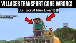 Villager Transport Gone WRONG! Our Worst Idea Ever 😭💀 | Minecraft Survival
