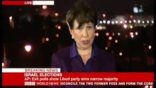 BBC 2013 Israel Election Coverage with MK Dr. Einat Wilf
