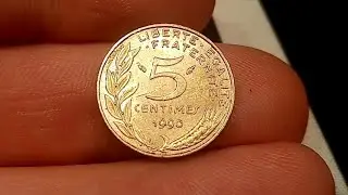 FRANCE 1990 5 Centimes Coin VALUE - Republique Francaise 1990 5 Centimes
