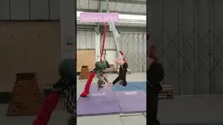 sister silks #shortsvideo  #skills #attitude #aerial #newbie #acrobatics #coaching #silks #shorts