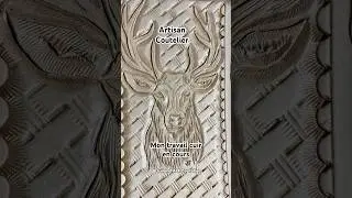 Artisan coutelier : Mon travail cuir en cours #artisancoutelier #repoussagecuir #etuicuir #coutelier