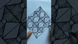 how to draw | zentangle pattern | zentangle art | doodle art #mindfulness #drawing #doodle #shorts
