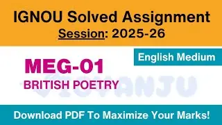 IGNOU MEG 01 Solved Assignment 2025-26 Pdf Download | IGNOU MEG Solved Assignment 2025