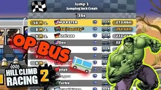 OP Buses in Jumping Jack Crash Event | Hill Climb Racing 2
