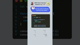 JavaScript Output Question 🔥 Increment Function Explained | JS Interview Question #shorts