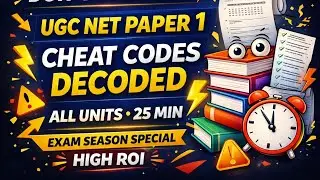  UGC NET Paper 1 Full Cheat Sheet 🚀 | All Units in 25 Minutes | Exam Season Special | Score Booster🔏