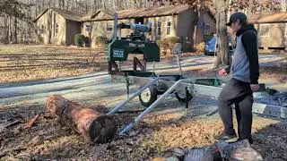 Sawmilling With No Tractor, How Hard Could It Be? (Pain and Suffering)