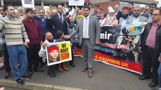 Amina Abbas D/ORaja Qamar Abbas president Tehreek e kashmir UK Midlands  raised pro freedom slogans